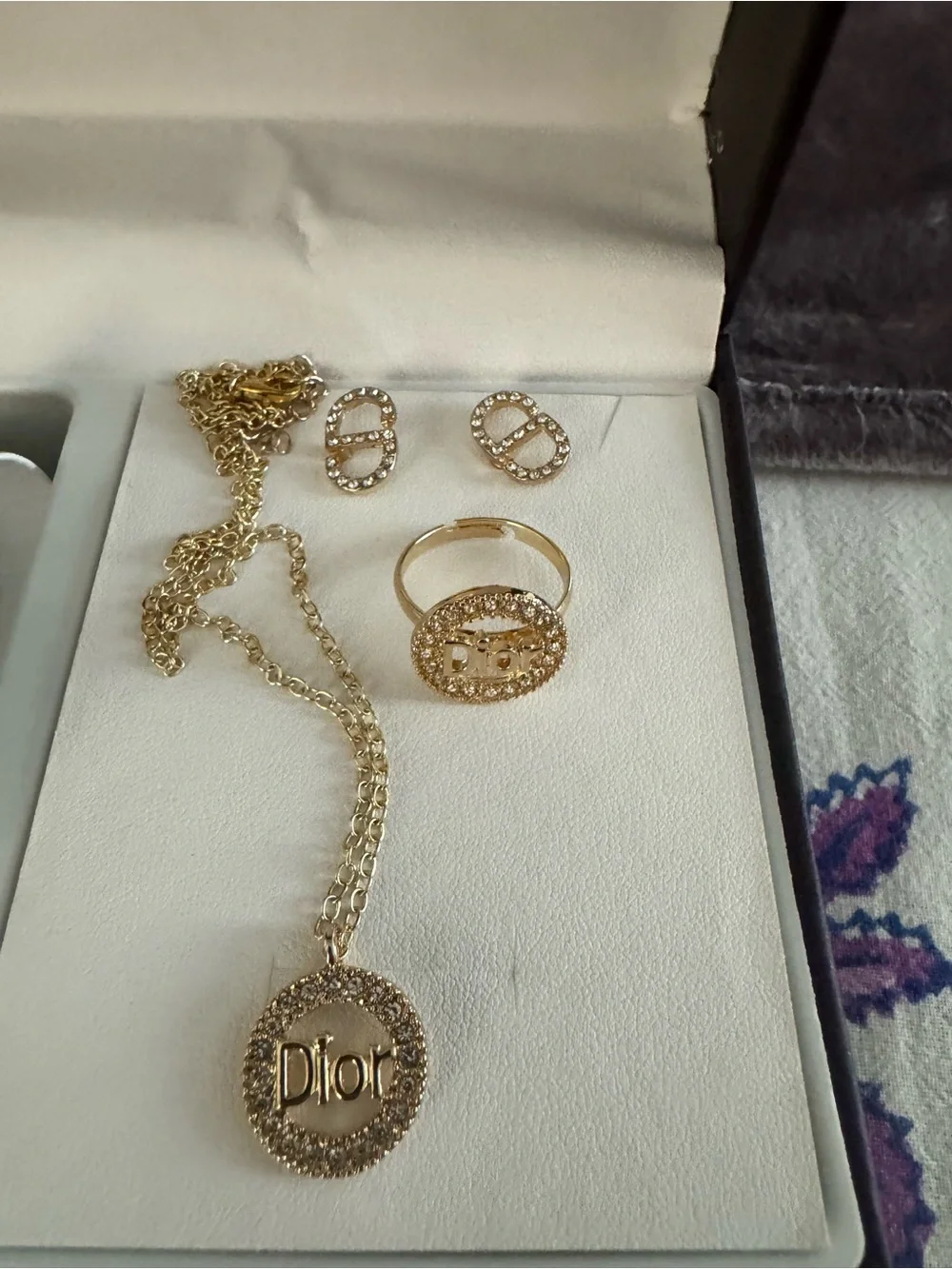 Gold-Tone Ladies Watch and Jewelry Set